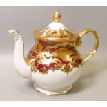 De Lamerie Fine Bone China heavily gilded Royale patterned tea pot, specially made high end