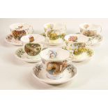 Royal Doulton Brambly Hedge cups & saucer sets to include - year cups 1996 & 1997 (seconds), seasons