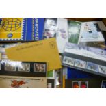 A large collection of stamps and Royal Mail first day covers, 2 trays.