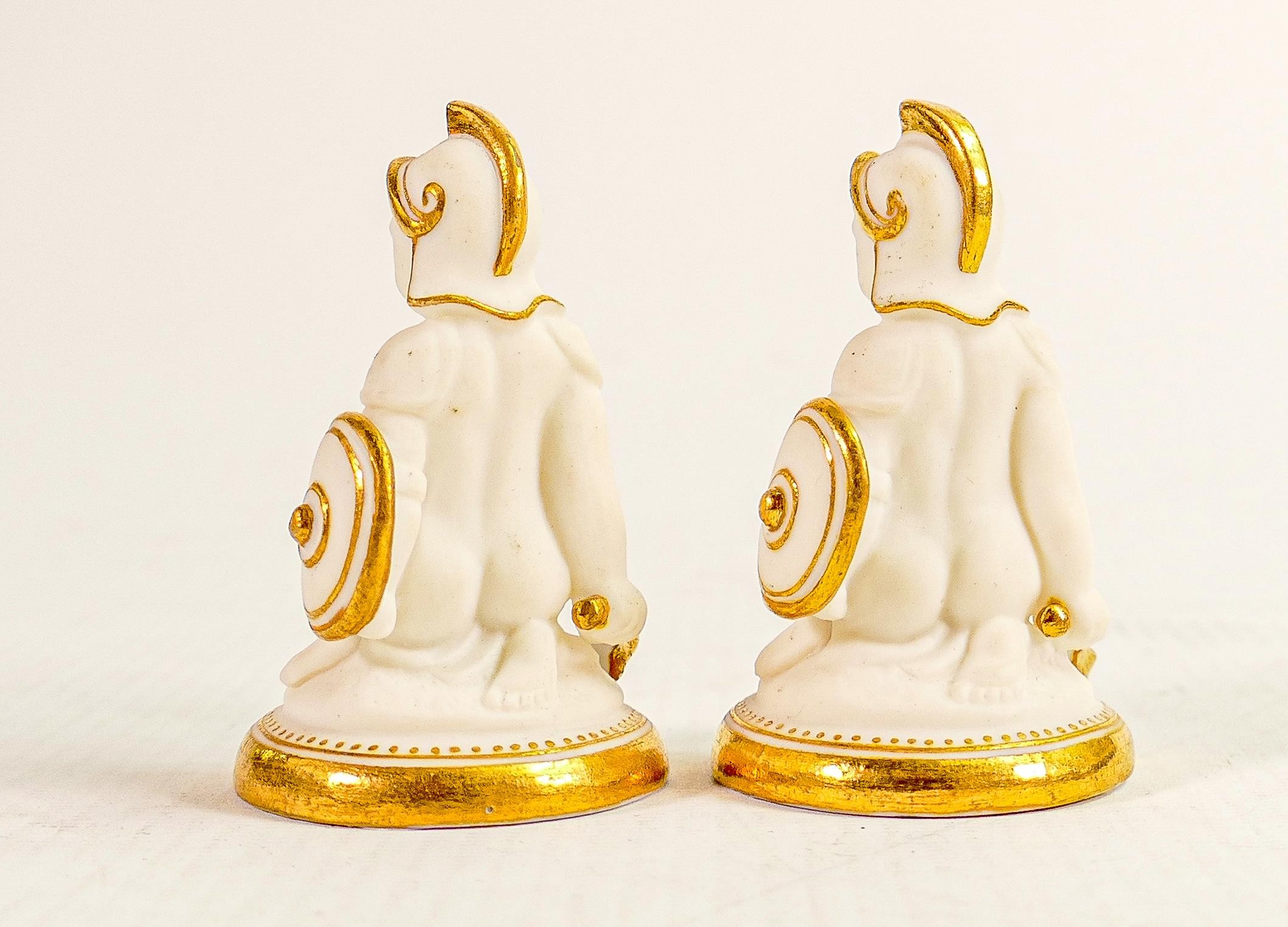 John Bell for Minton, two white and gilded Parian pawn chess pieces, circa 1851, height 7cm. (2) - Image 4 of 4