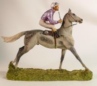 David Geenty, The Hamilton collection, Going to Post racehorse and jockey sculpture, height 30cm.