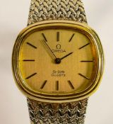 Omega de Ville ladies dress watch, matching the previous lot, quartz movement with hallmarked silver