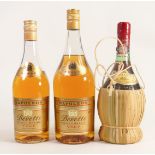 Bevette French Brandy 1 ltr & 70cl together with vintage Chianti Tuscany Wine. (3)
