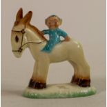 Mabel Lucie Attwell for Shelley, a bone china figure of seated blue Boo Boo fairy riding a pony