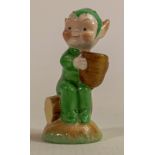 Mabel Lucie Attwell for Shelley, a bone china figure of seated Boo Boo fairy with acorn, signed to