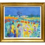 Godfrey Tonks, oil painting on canvas "Finca Rustica Mallorca" in gilt frame, 60 x 70cm.