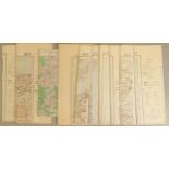 10 large paper WWII Ordnance Survey Maps of the UK & Central Europe, mostly dated 1940 printed in