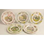 A collection of Royal Doulton Brambly Hedge collectors plates to include - The Meeting, The