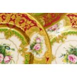 De Lamerie Fine Bone China heavily gilded Countess Flori Bunda patterned dinner plates, specially