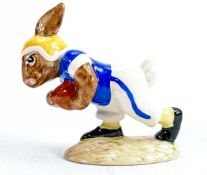 Royal Doulton Bunnykins figure Touchdown DB97, University of Michigan colours.