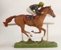 David Geenty, The Hamilton collection, Cruising Home, racehorse and jockey sculpture, height 30cm.