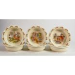 Royal Doulton Bunnykins small round baby plates, each 16cm. (6)