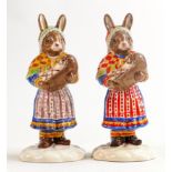 Royal Doulton prototype Bunnykins figure Summer Lapland DB298, the variation figure is painted in