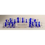 20th century Villeroy and Boch crystal glass chess set, height of king 7.4cm.