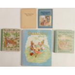 A collection of vintage Bunnykins related books, two by Edith B Davidson, two by Wright & Vetsch and