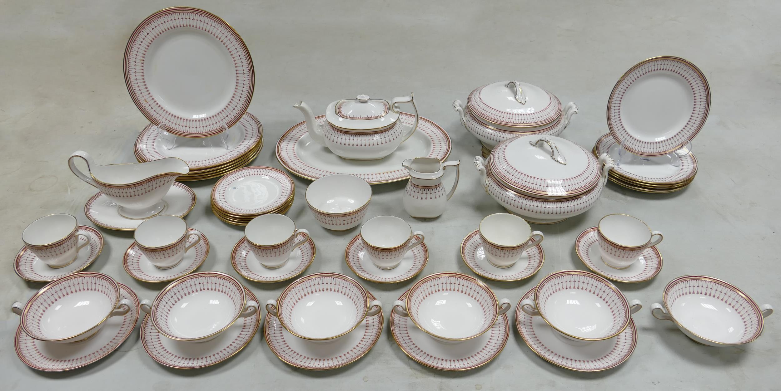 A extensive Spode Kensington dinner & tea set marked 'Reproduction of Spode Pattern Period 1810'