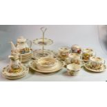 Royal Doulton Bunnykins items to include - teapot, cups and saucers, plates, bowls, money box & a