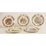 A collection of smaller Royal Doulton Brambly Hedge collectors plates to include - Spring, Summer,