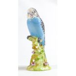 Beswick blue budgie on floral base 1217.