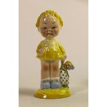 Mabel Lucie Attwell for Shelley, a bone china figure of girl holding dolly 'Toddler', h.15.5cm.