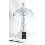 Boxed Waterford Achill Crystal large table light L11, height 57.5cm.