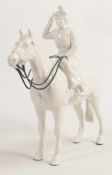 John Beswick Connoisseur Collection gloss white Queen Elizabeth II on Horseback, limited edition