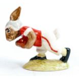 Royal Doulton Bunnykins figure Touchdown DB96, limited edition in Ohio State University colours.