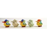 A collection of Birks Rawlins / Savoy China hand decorated novelty salt & pepper pots in the from of