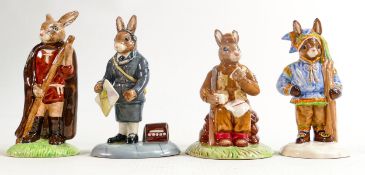 Royal Doulton prototype Bunnykins figures Air Controller DB382 and Home Guard DB371, both have