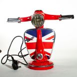 Vespa Scooter Desk Lamp with UK Plug