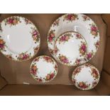 Royal Albert Old Country Roses Items to include 2 Dinner plates, 8 Salad Plates, 7 Side Plates &