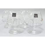 Boxed Atlantis Crystal Evora Patterned Brandy Glasses (4)