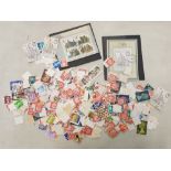 A collection of UK stamps, mostly pre-decimal.