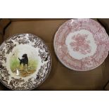 A collection of mixed ceramic items to include 8 x Spode Hunting Dogs Black Labrador plates together