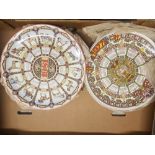 A collection of Wedgwood 1970's & 80's Calendar plates(9)