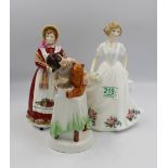 Royal Doulton Lady Figures Louise HN3888, Old Country Roses HN3692 & Seconds And On for Yoy HN2970(