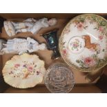 A mixed collection of items to include Royal Doulton Underglaze Indestrctible Flower patterned fruit