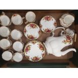 Royal Albert Old Country Roses Coffee Ware Items to include 9 Cups, 12 saucers, 9 side plates,