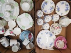 A mixed collection of tea ware items to include Adderley Cornflower part tea set, Royal Albert '