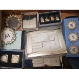 A mixed collection of items to include Wedgwood Modern Photo frame, boxed tea light set, boxed