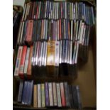 A collection of easy listening CDs and similar cassettes