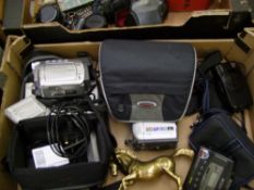 Sony Walkman: together with a Canon sure shot, Samsung digital cam, Canon camcorder and a brass