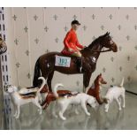 Beswick Huntsman 1501, foxes & hounds, all with issues(7)
