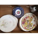 Mixed collection of items to include Royal Doulton Floral decorated side plates, Minton 'Haddon