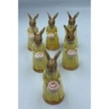 Royal Doulton Boxed 60th Anniversary Bunnykins figures x 6