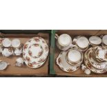 A large collection of Royal Albert Old Country Rose Patterned items to include Tea Set, dinner