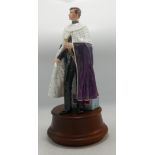 Royal Doulton prestige figure HRH The Prince of Wales HN2883, Limited edition with wooden plinth,