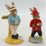 Royal Doulton Bunnykins figures Sydney DB195 and Fireman DB183,both limited editions and boxed. (2)