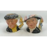 Royal Doulton Large Character Jugs Pearly King D6760 & Pearly Queen D6759(2)
