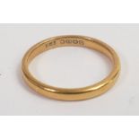 22ct gold wedding ring, size L,3.3g.